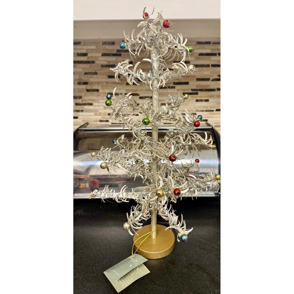 Bethany Lowe Icicle Shiny Trim With Colorful Balls Christmas Tree VTG W/tag